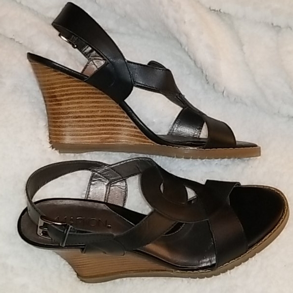 <MARKON> Monte Wood-Look Wedge Sandal - Size 8M - Picture 5 of 16